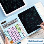 2 in 1 calculator with lcd writing tablet – dual function office & school gadget | portable & eco friendly
