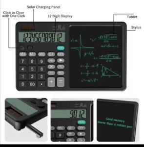 2-in-1 Calculator with LCD Writing Tablet – Dual-Function Office & School Gadget | Portable & Eco-Friendly 2 in 1 calculator with lcd writing tablet – dual function office & school gadget | portable & eco friendly