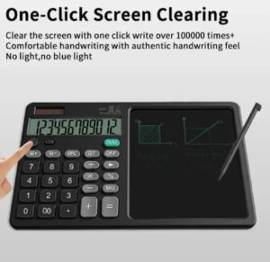 2-in-1 Calculator with LCD Writing Tablet – Dual-Function Office & School Gadget | Portable & Eco-Friendly 2 in 1 calculator with lcd writing tablet – dual function office & school gadget | portable & eco friendly