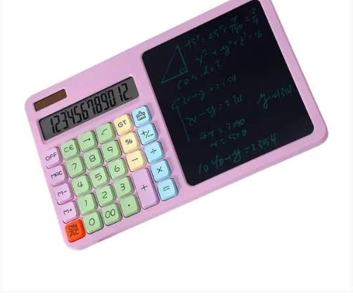 2 in 1 calculator with lcd writing tablet – dual function office & school gadget | portable & eco friendly 2 in 1 calculator with lcd writing tablet – dual function office & school gadget | portable & eco friendly