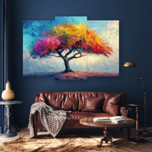 Home tree sticky phototiles wall art