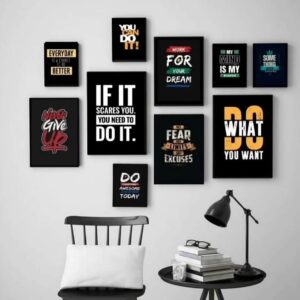 Home 10 piece motivational wall art set