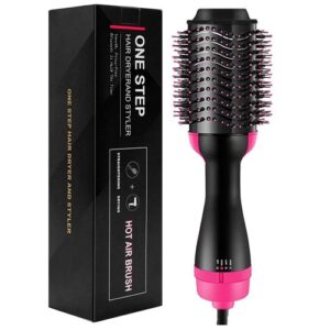 3-in-1 One Step Hot Air Brush Hair Dryer & Styler – Drying, Straightening & Volumizing Brush 3 in 1 hot air brush hair dryer