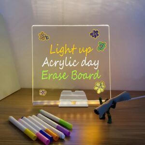 Home led light up writing board with markers