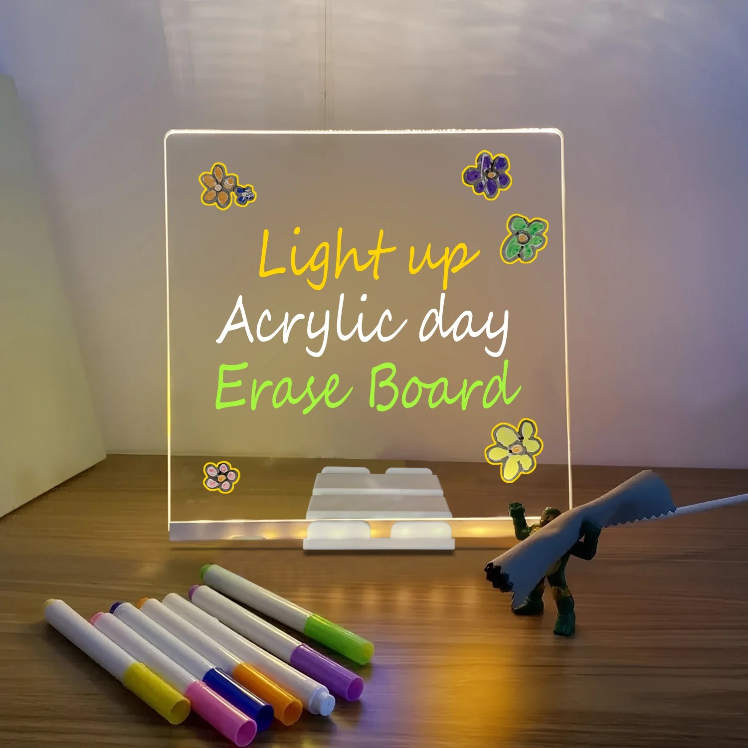 led light up writing board with markers led light up writing board with markers